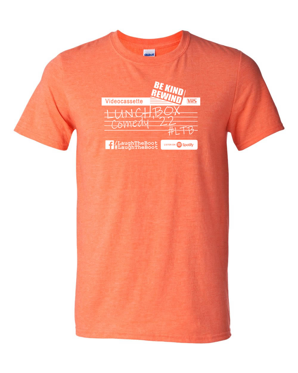 Lunchbox Comedy: Cassette Logo Heather Orange Shirt