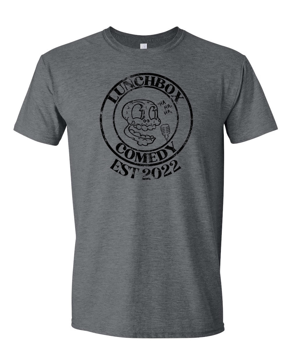Lunchbox Comedy: Circle Logo Dark Heather Grey Shirt