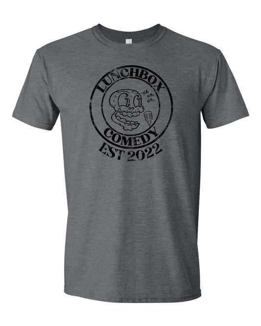Lunchbox Comedy: Circle Logo Dark Heather Grey Shirt