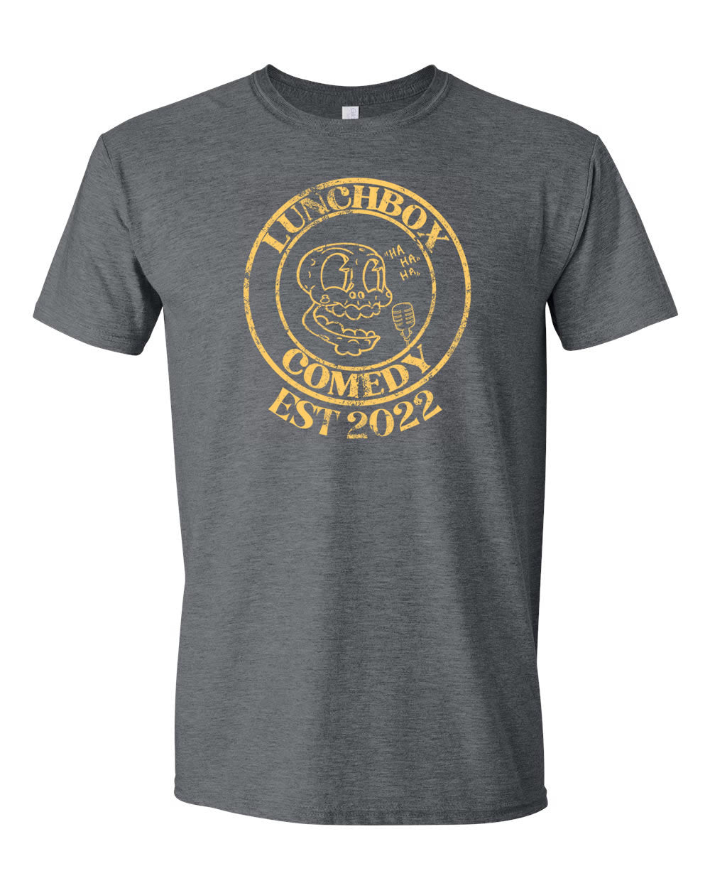 Lunchbox Comedy: Circle Logo Dark Heather Grey Shirt