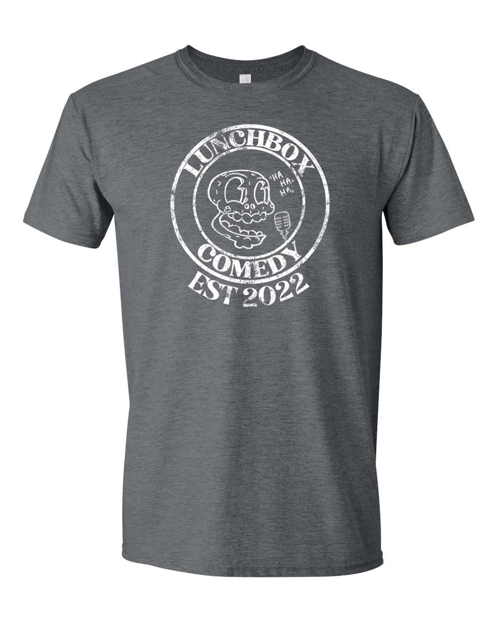 Lunchbox Comedy: Circle Logo Dark Heather Grey Shirt