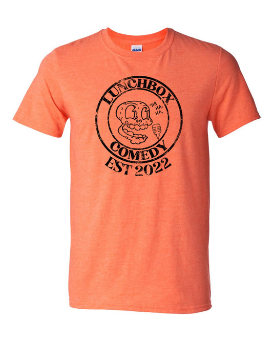 Lunchbox Comedy: Circle Logo Heather Orange Shirt