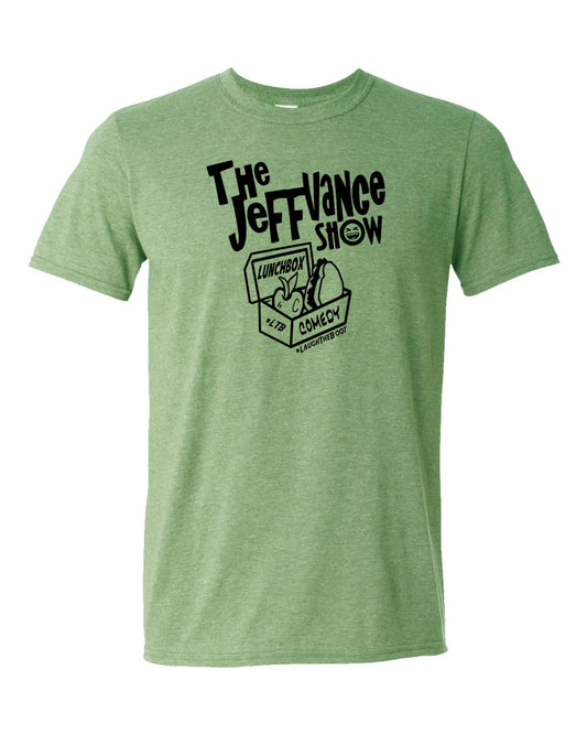 Lunchbox Comedy: Lunchbox OG Logo Heather Military Green Shirt