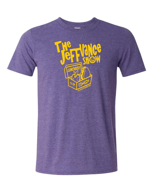 Lunchbox Comedy: Lunchbox OG Logo Heather Purple Shirt