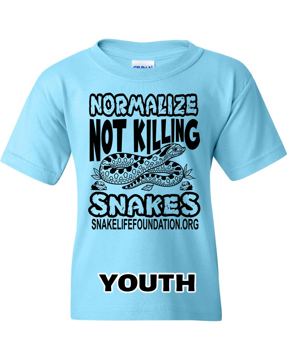 YOUTH Normalize NOT KILLING Snakes Neon Blue
