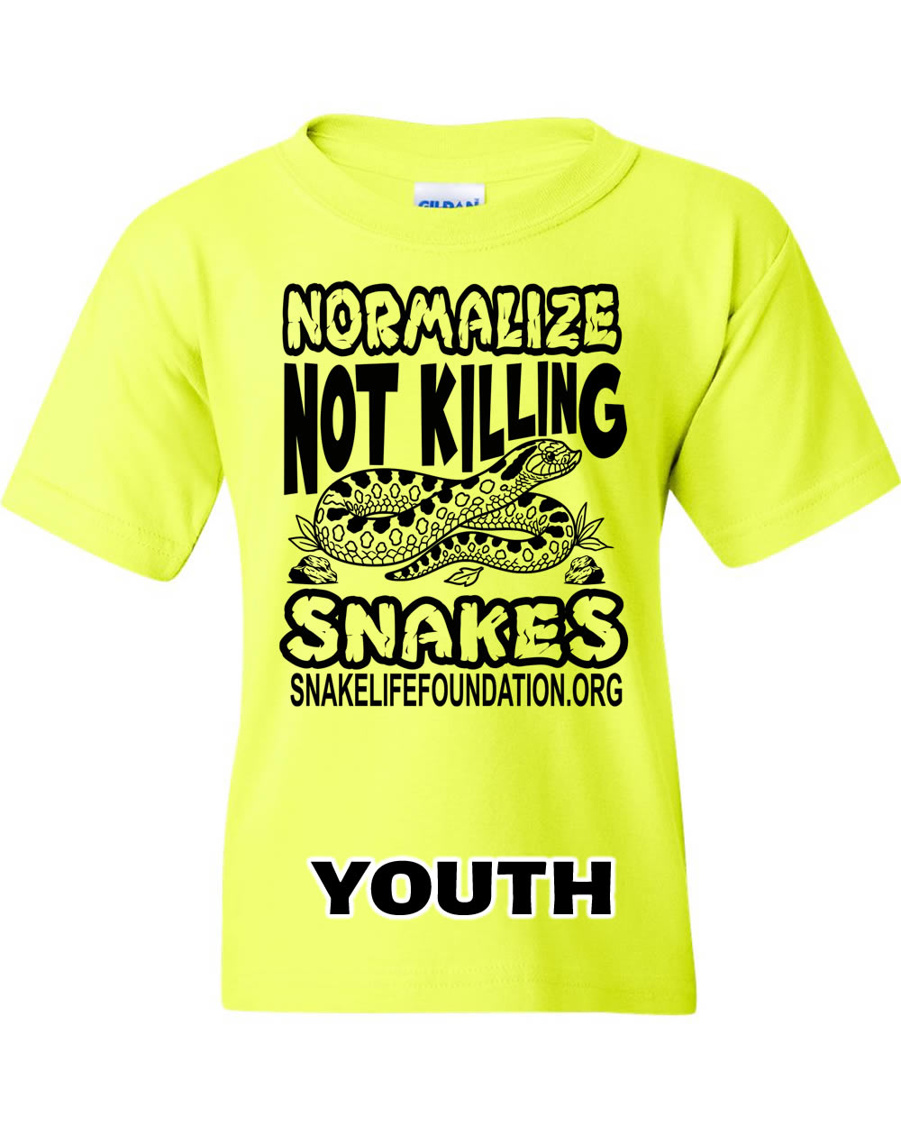 YOUTH Normalize NOT KILLING Snakes Neon Yellow