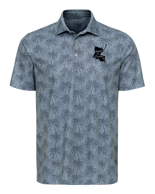 Hooked on Louisiana: Blue Palm Trees Polo