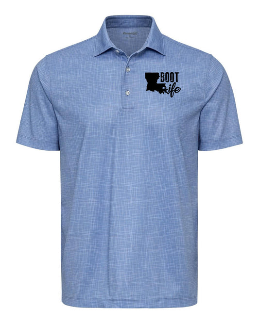 Boot Life: Textured Blue Polo