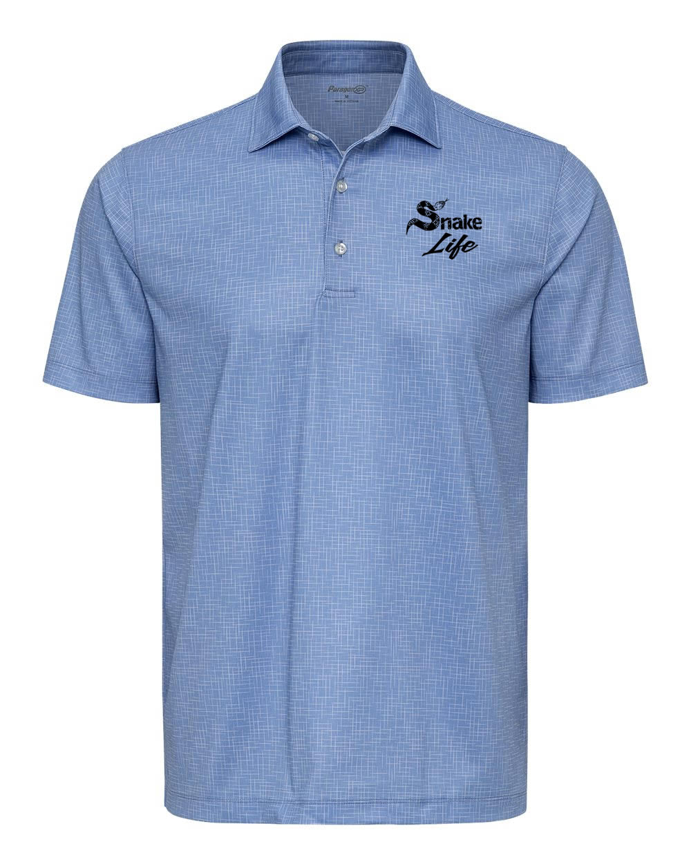 Snake Life: Textured Blue Polo