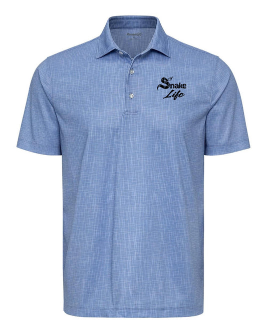 Snake Life: Textured Blue Polo