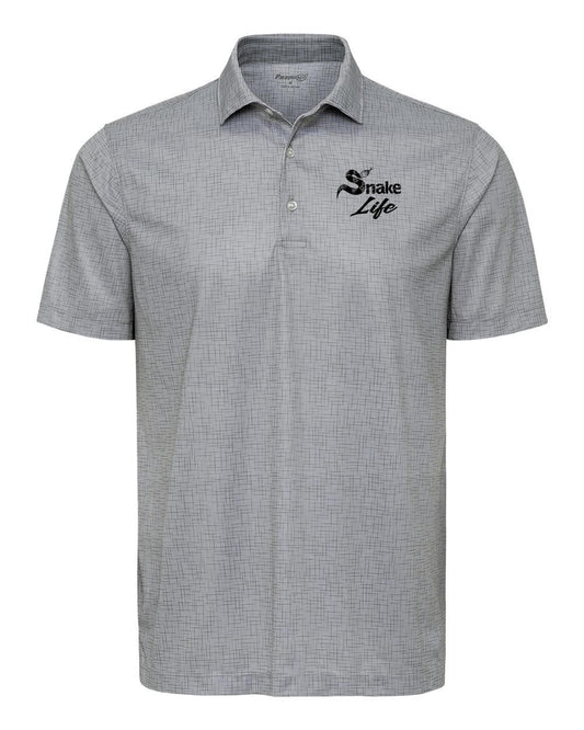 Snake Life: Textured Grey Polo