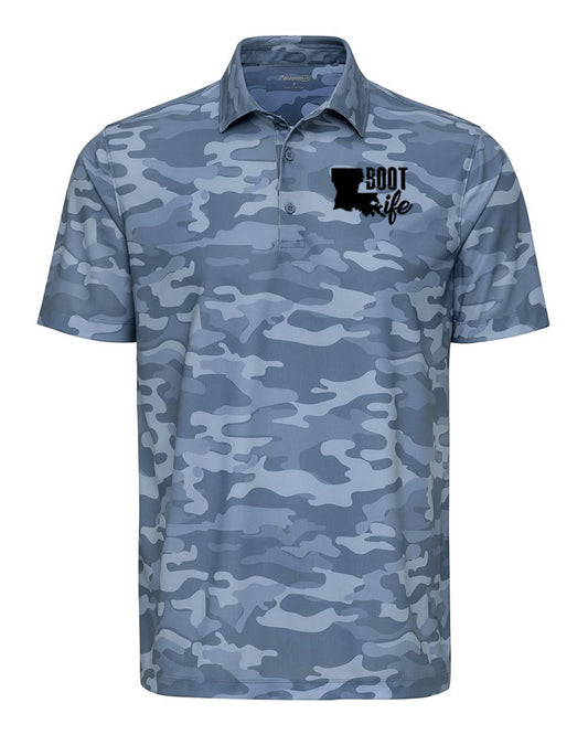 Boot Life: Blue Camo Polo