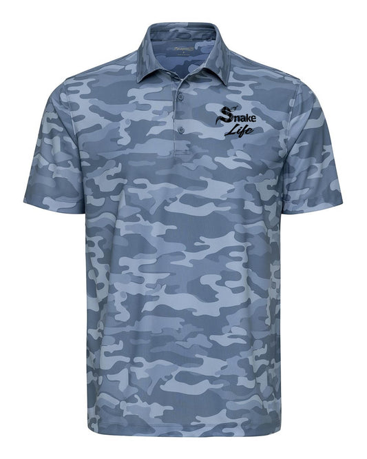 Snake Life: Camo Blue Polo