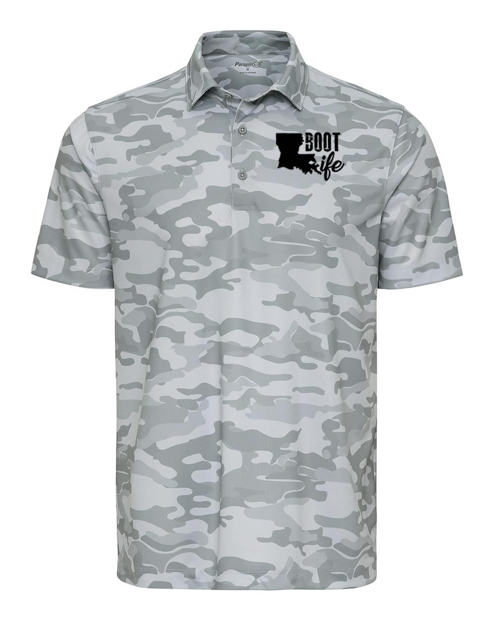Boot Life: Light Grey Camo Polo