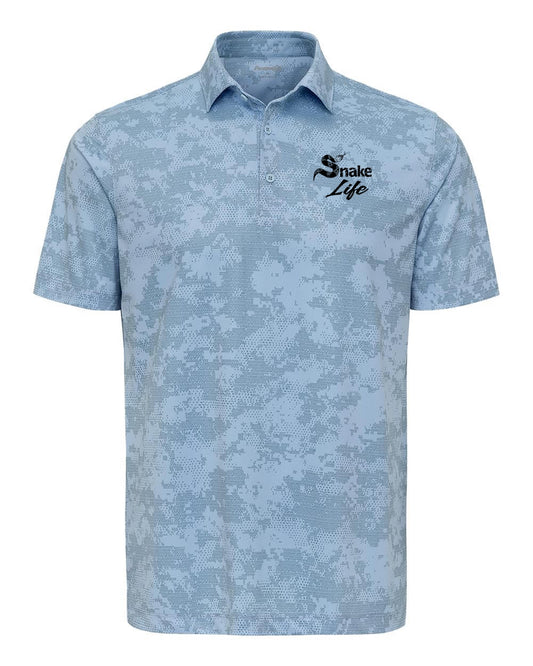 Snake Life: Camo Light Blue Polo