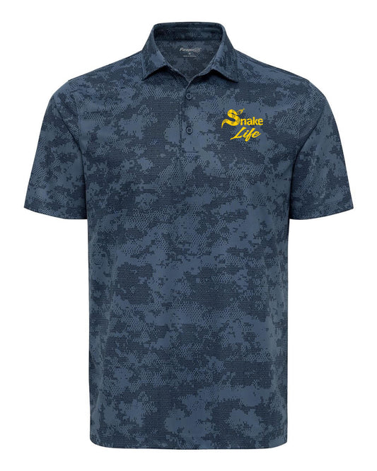 Snake Life: Camo Navy and Yellow Polo