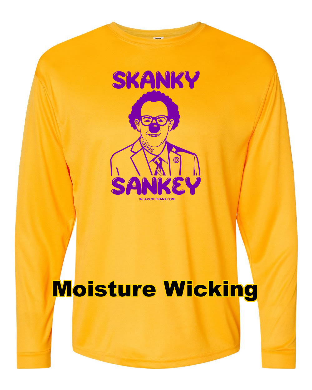Skanky Sankey Gold Moisture Wicking Longsleeved Tee