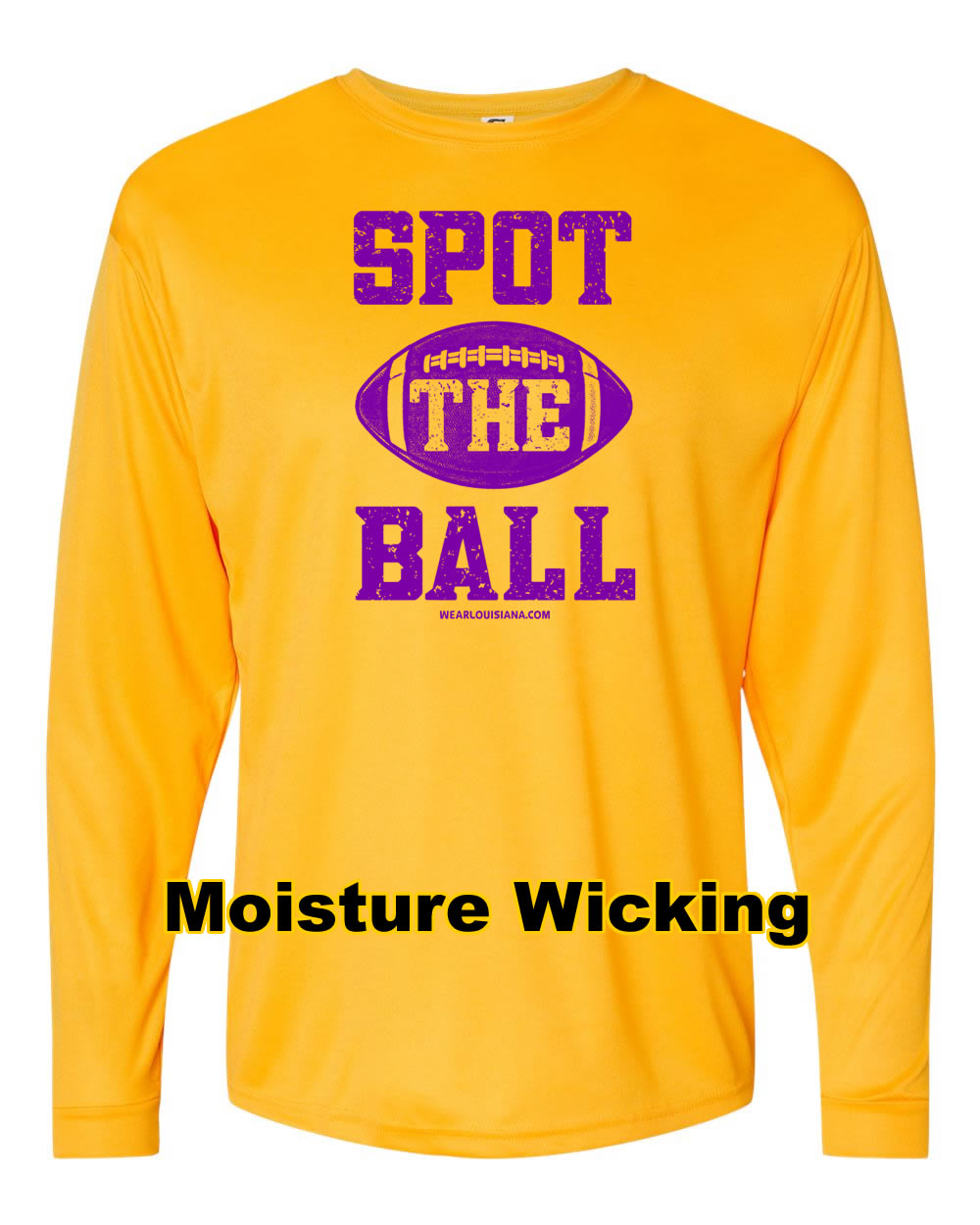 Spot The Ball Gold Moisture Wicking Longsleeved Tee