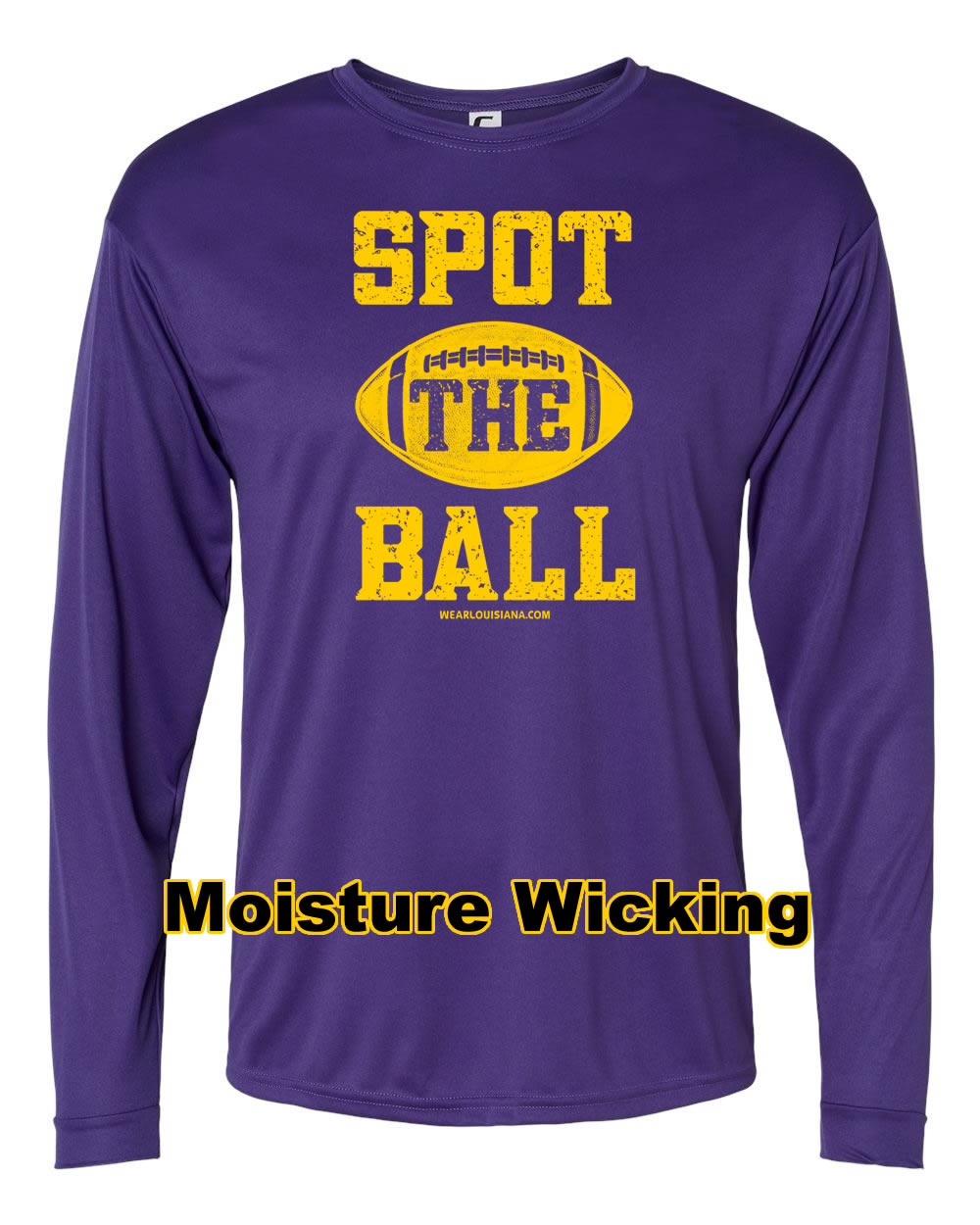 Spot The Ball Purple Moisture Wicking Longsleeved Tee
