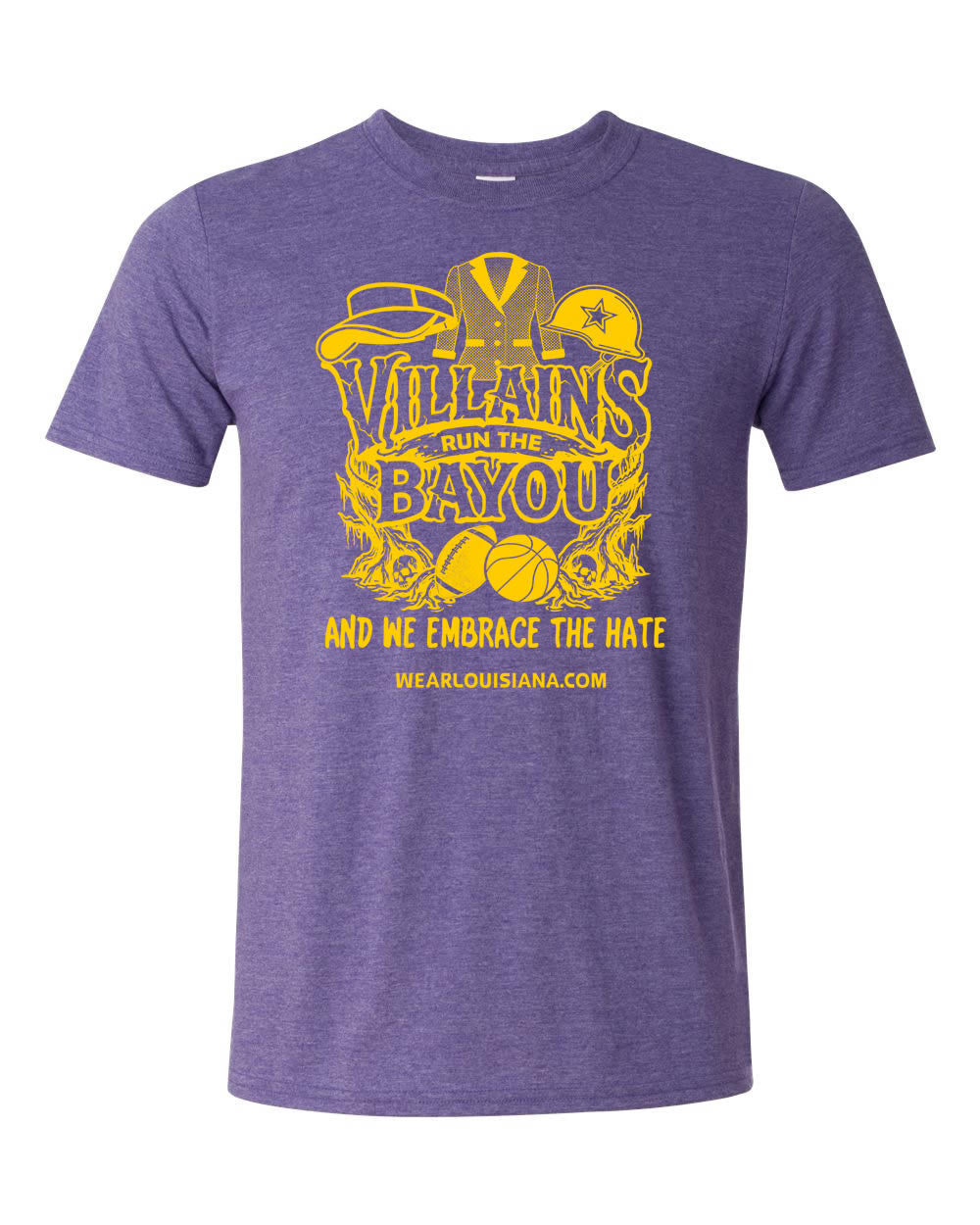 Villains Run The Bayou Purple Tee