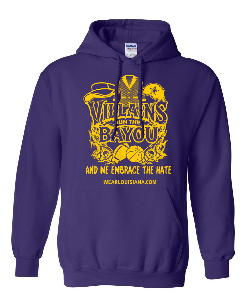 Villains Run The Bayou Purple Hoodie