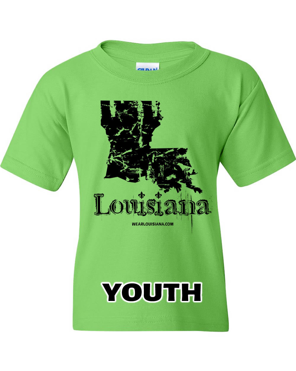 Youth Neon Green Louisiana Tee