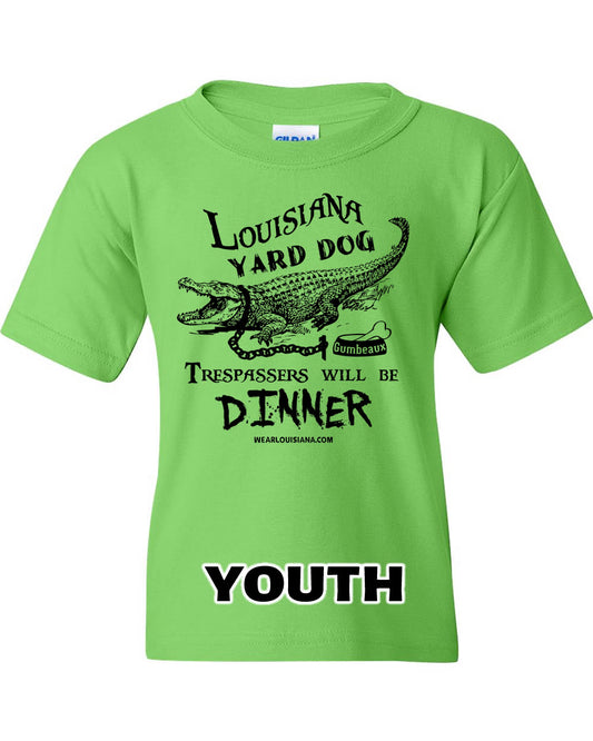 Youth Neon Green Louisiana Yard Dog Tee