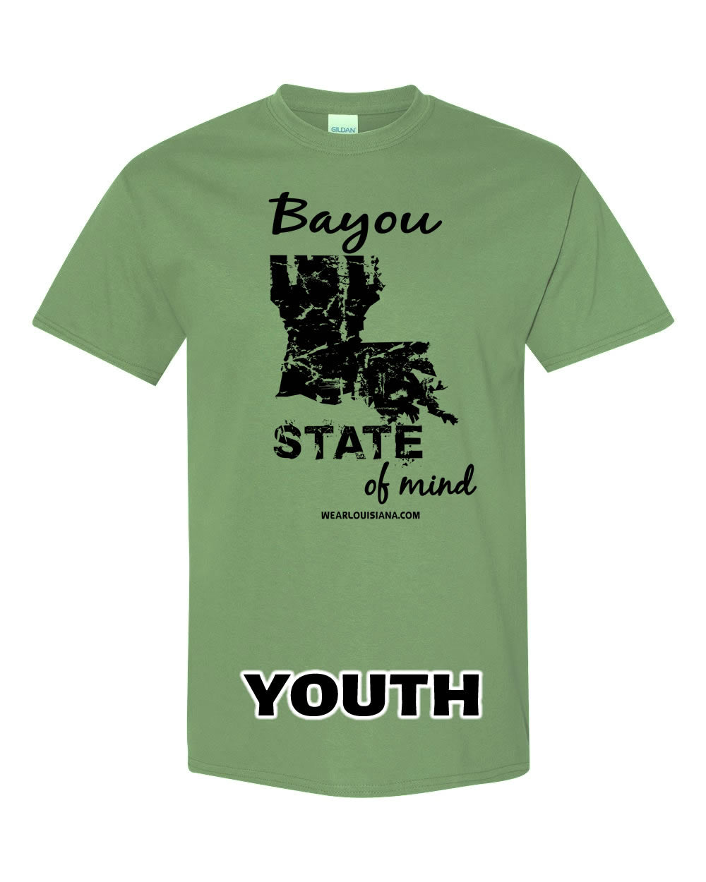 YOUTH Military Green Bayou State of Mind