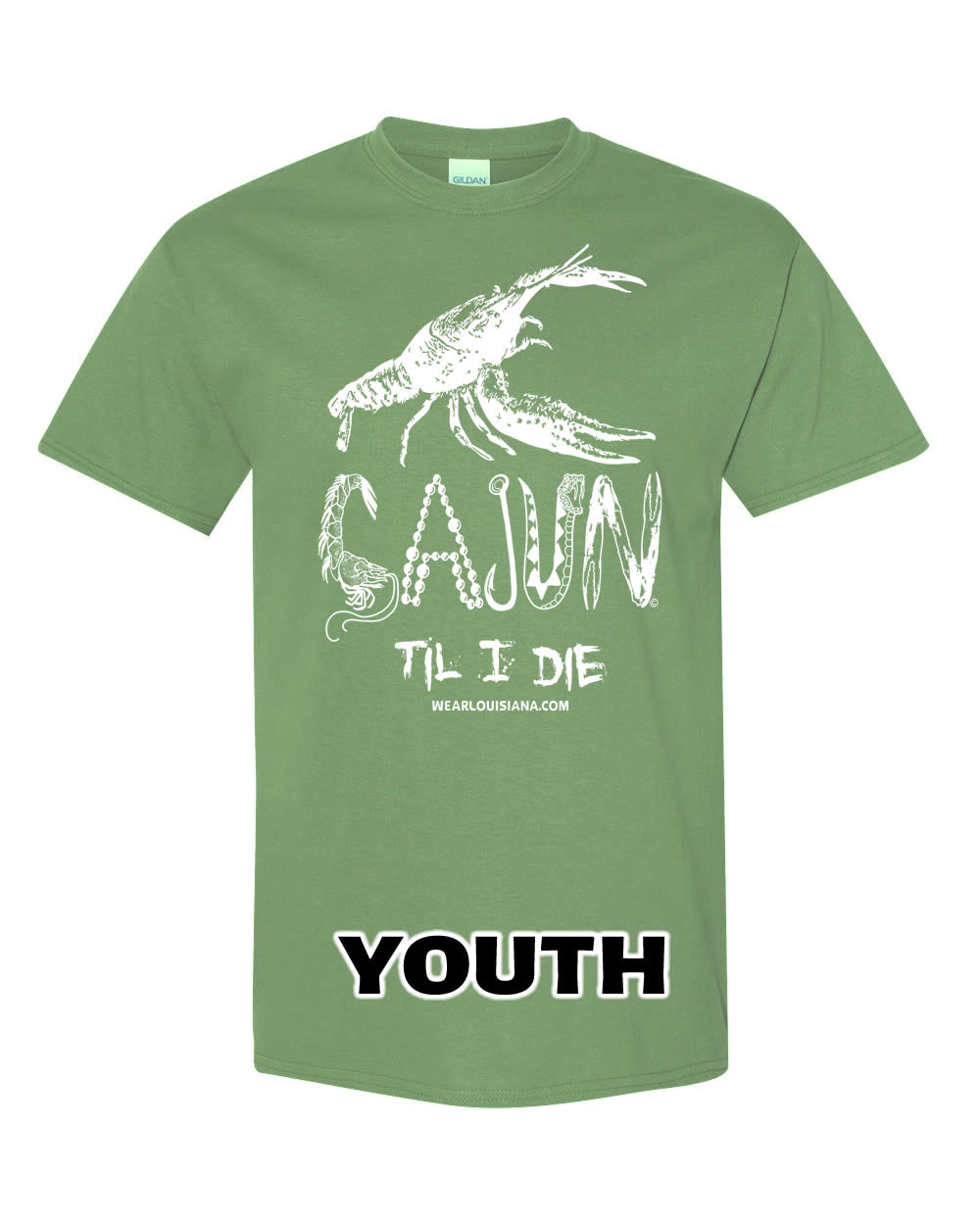 YOUTH Military Green Cajun Til I Die