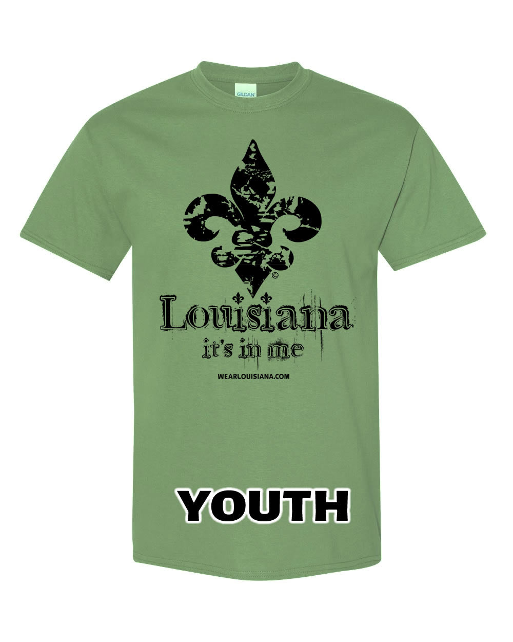 YOUTH Military Green Louisiana It's in Me Tee