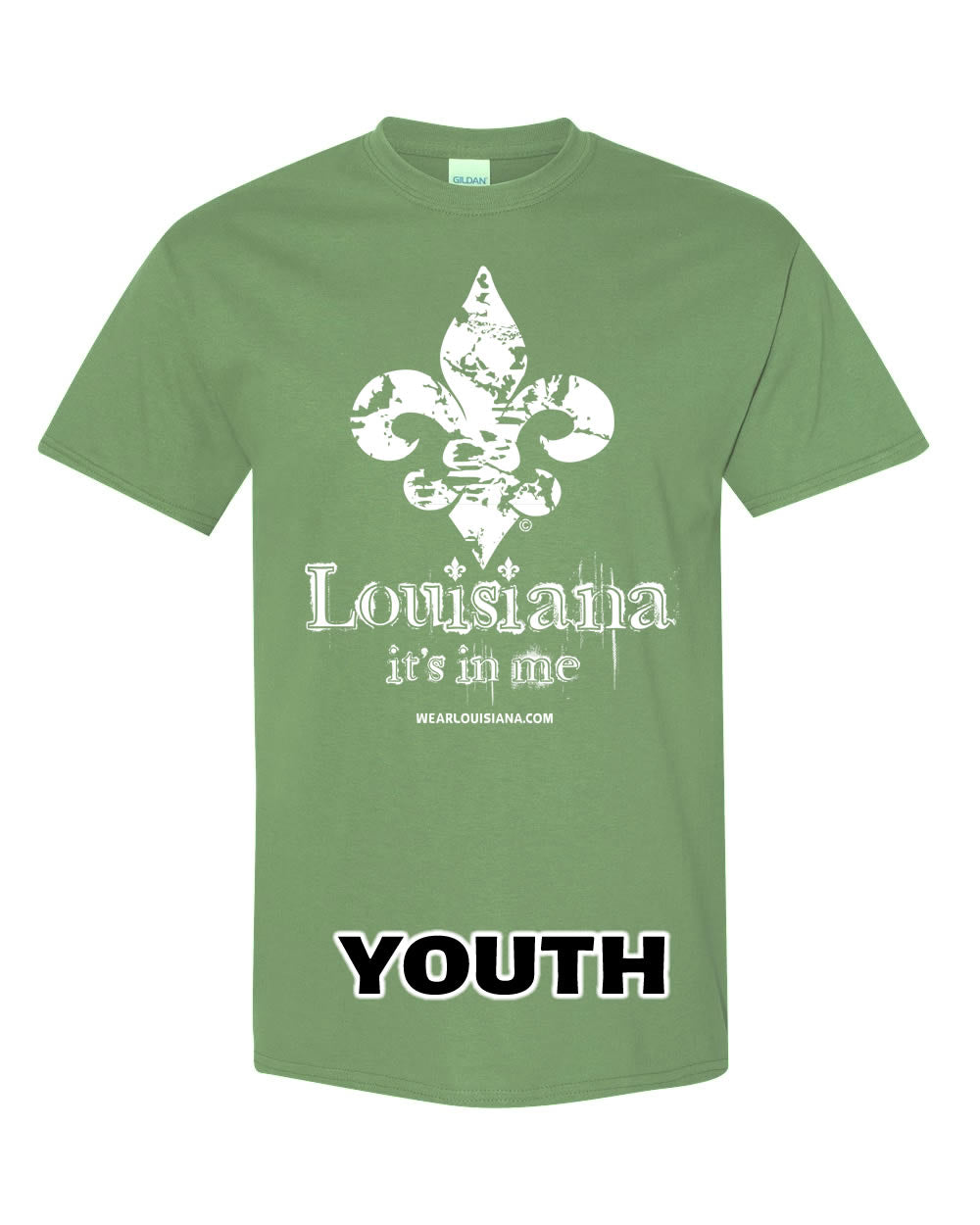 YOUTH Military Green Louisiana It's in Me Tee
