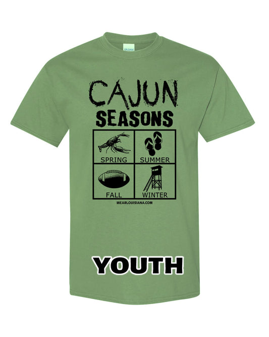 YOUTH Military Green Cajun Seasons Tee