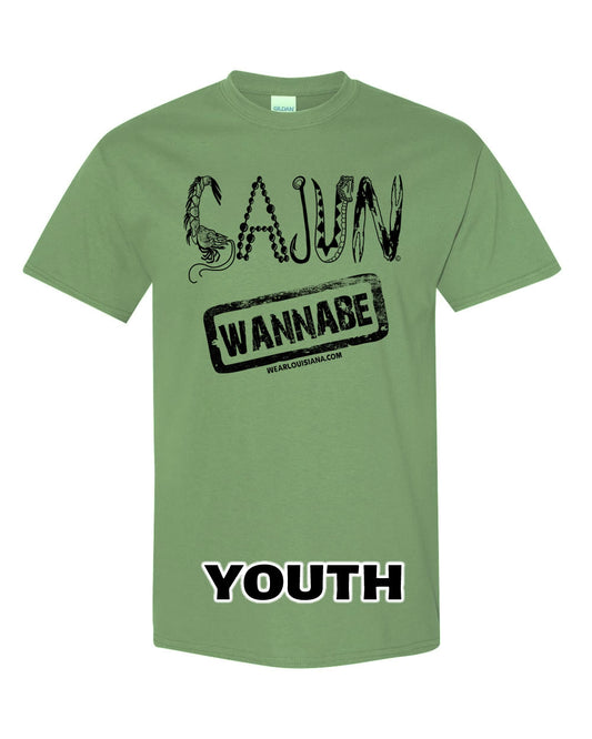 YOUTH Military Green Cajun Wannabe Tee