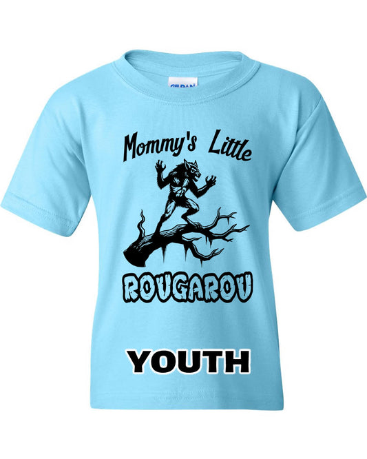 Youth Neon Blue Mommy's Rougarou Tee