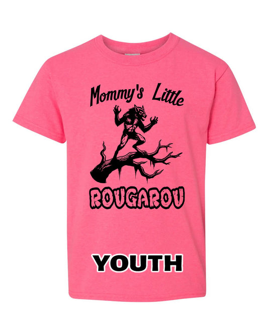Youth Neon Pink Mommy's Rougarou Tee