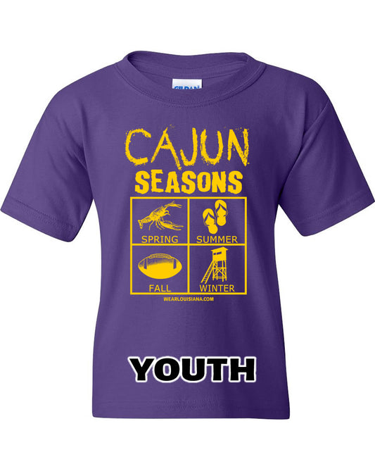 Youth Purple Cajun Seasons Tee