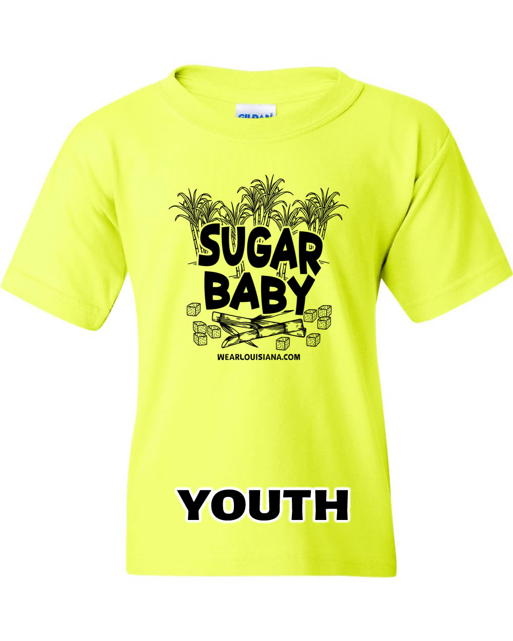 Youth Neon Yellow Sugar Baby Tee