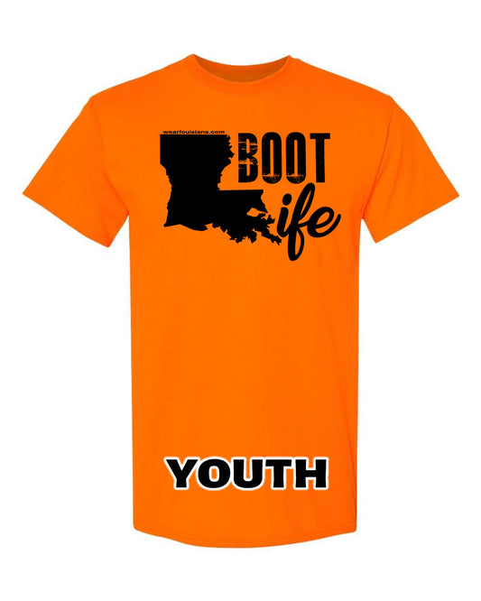 Youth Neon Orange Boot Life Tee