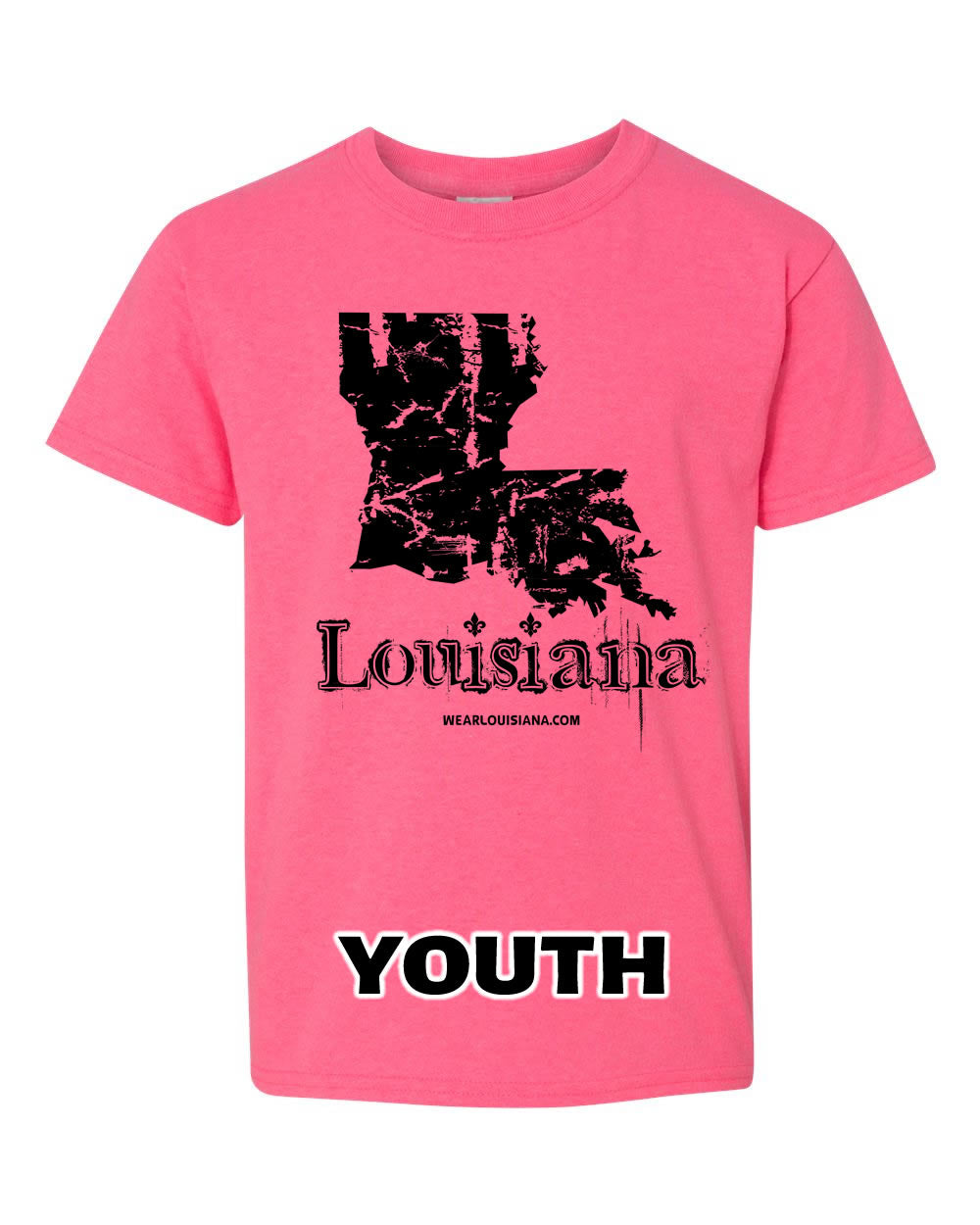 Youth Neon Pink Louisiana Tee