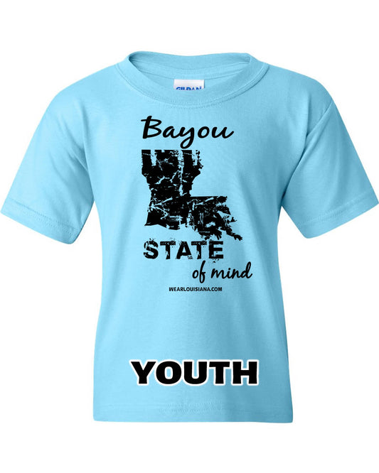 Youth Neon Blue Bayou State of Mind Tee