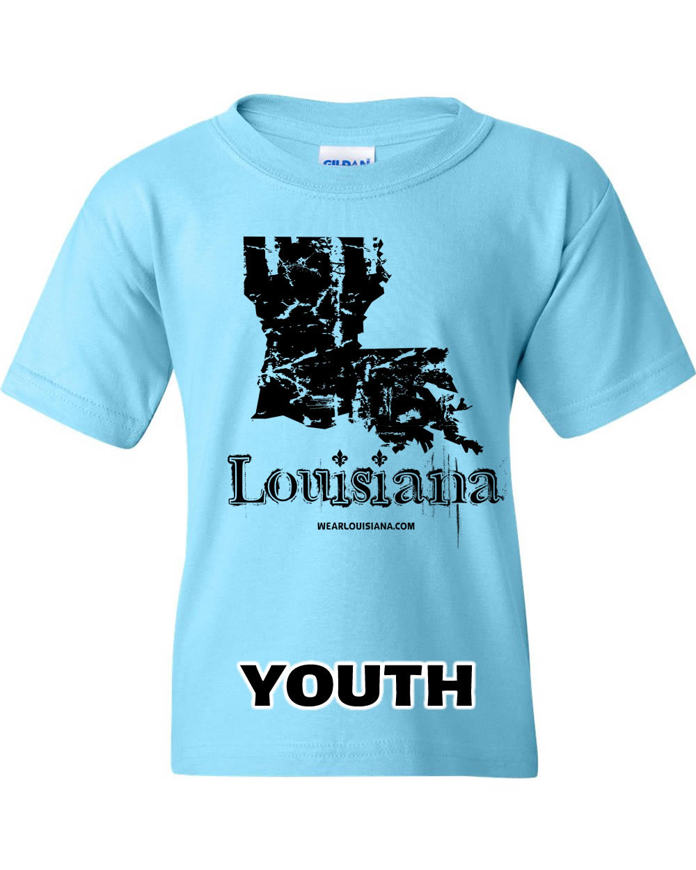 Youth Neon Blue Louisiana Tee