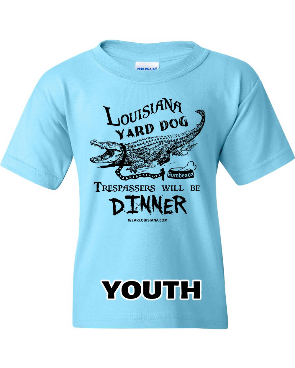 Youth Neon Blue Louisiana Yard Dog Tee