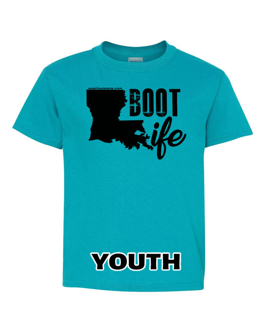 YOUTH Tropical Blue Boot Life Tee