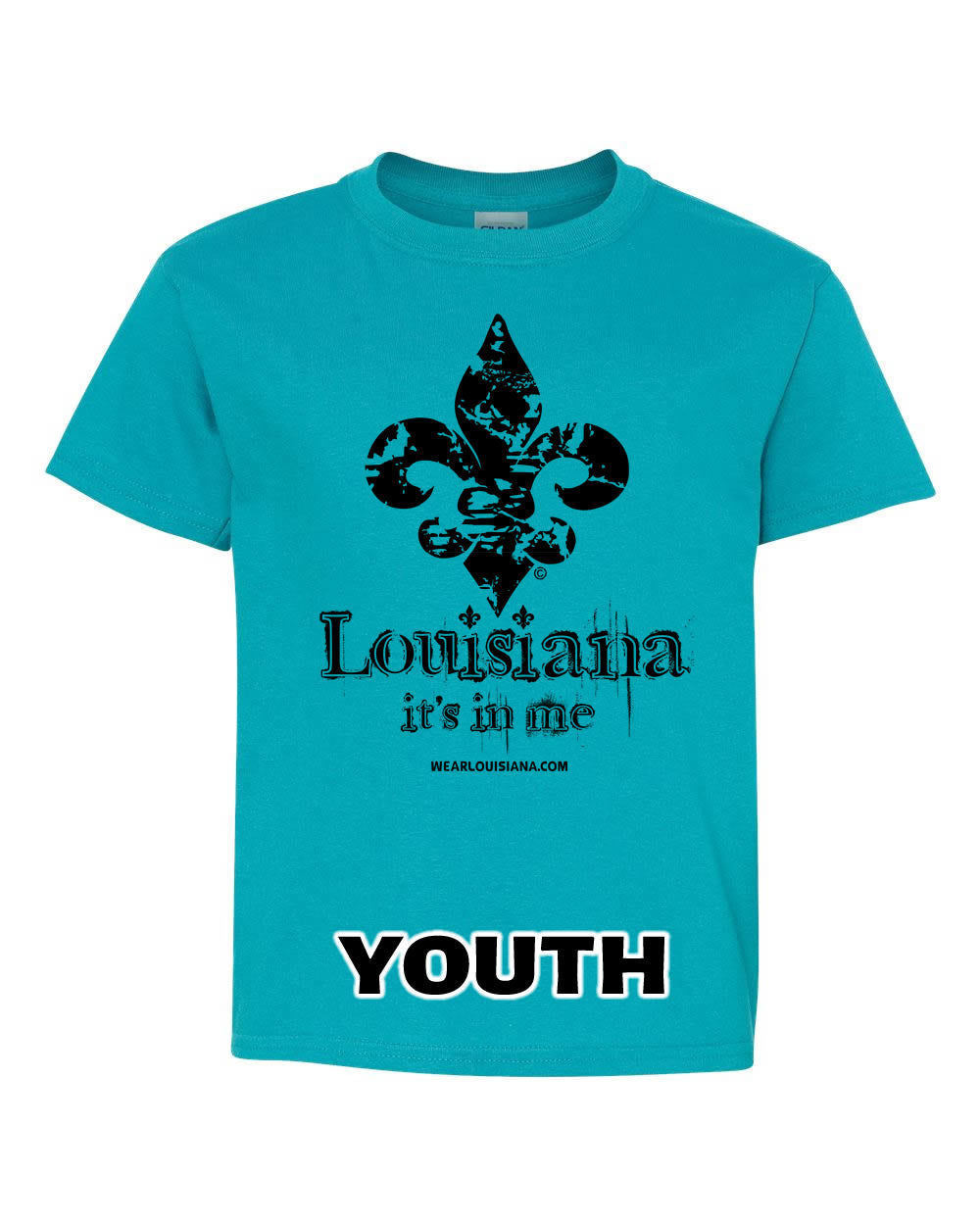 YOUTH Tropical Blue Louisiana It's in Me Tee