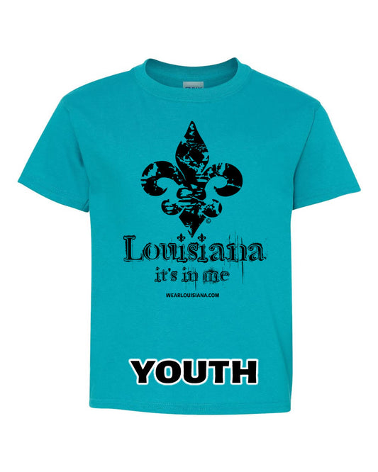 YOUTH Tropical Blue Louisiana It's in Me Tee