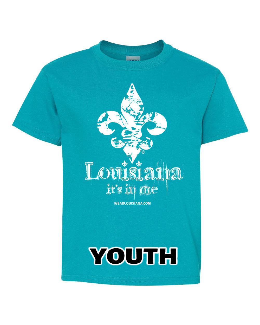 YOUTH Tropical Blue Louisiana It's in Me Tee