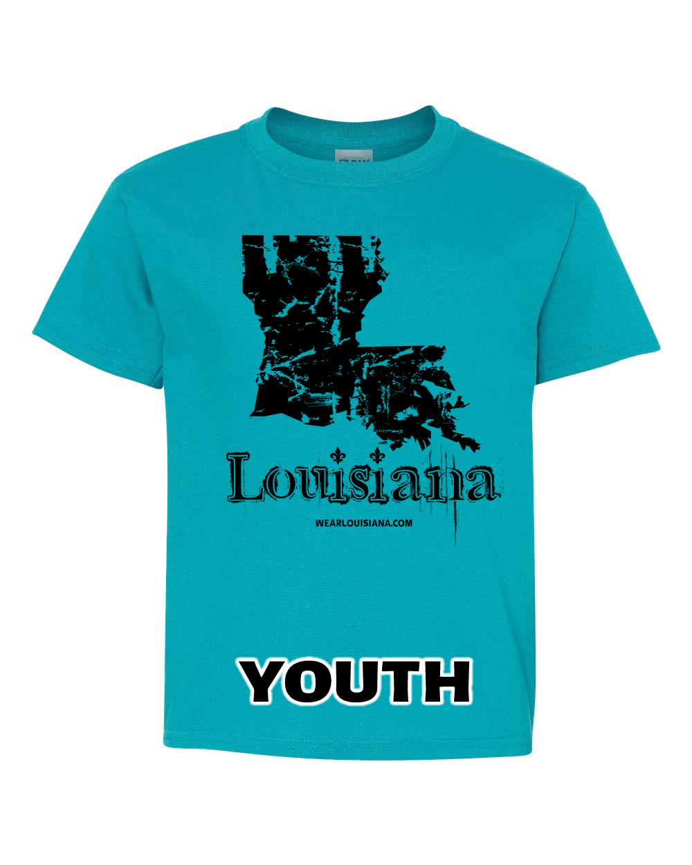 YOUTH Tropical Blue Louisiana Tee