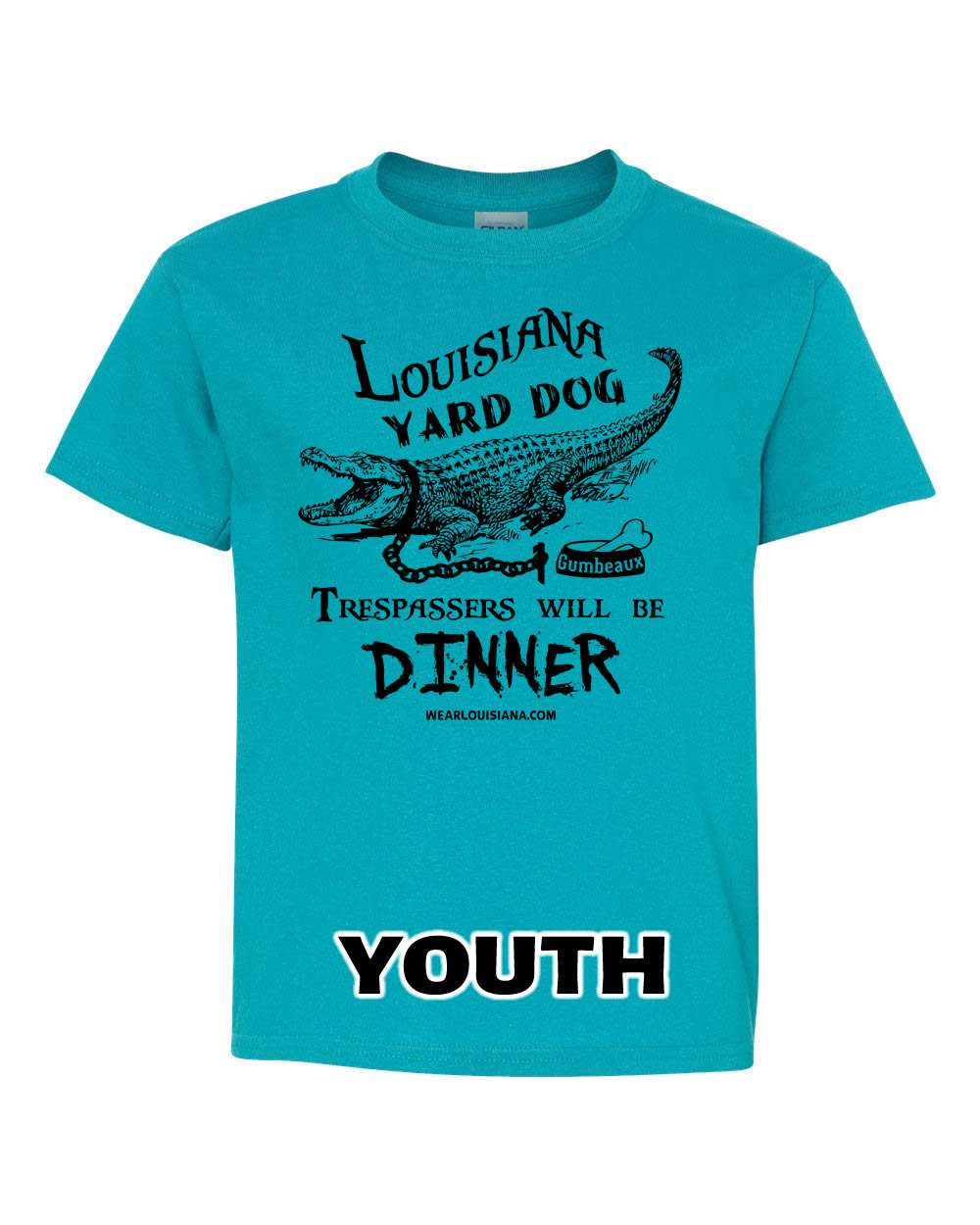 YOUTH Tropical Blue Louisiana Yard Dog Tee